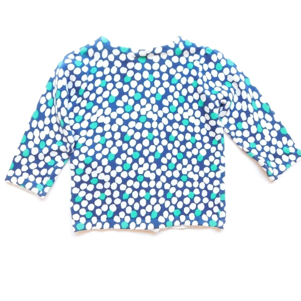 Gymboree‎ Baby Girl 3-6 M Teal Dot Cardigan Sweater